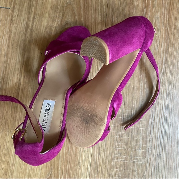 Steve Madden Shena Purple Suede Heel Size 7.5 - Picture 3 of 7
